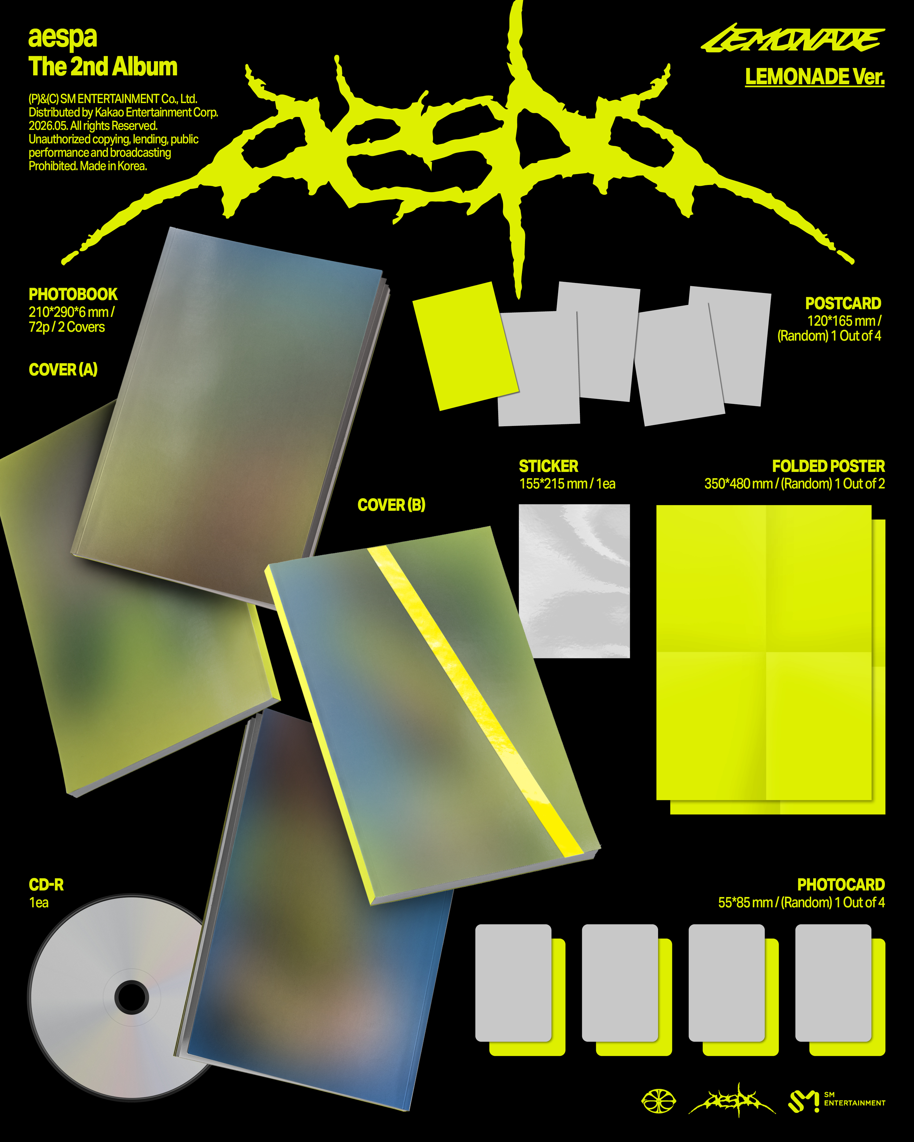 Aespa: Lemonade (LEMONADE Version) kpop album 8804775469831